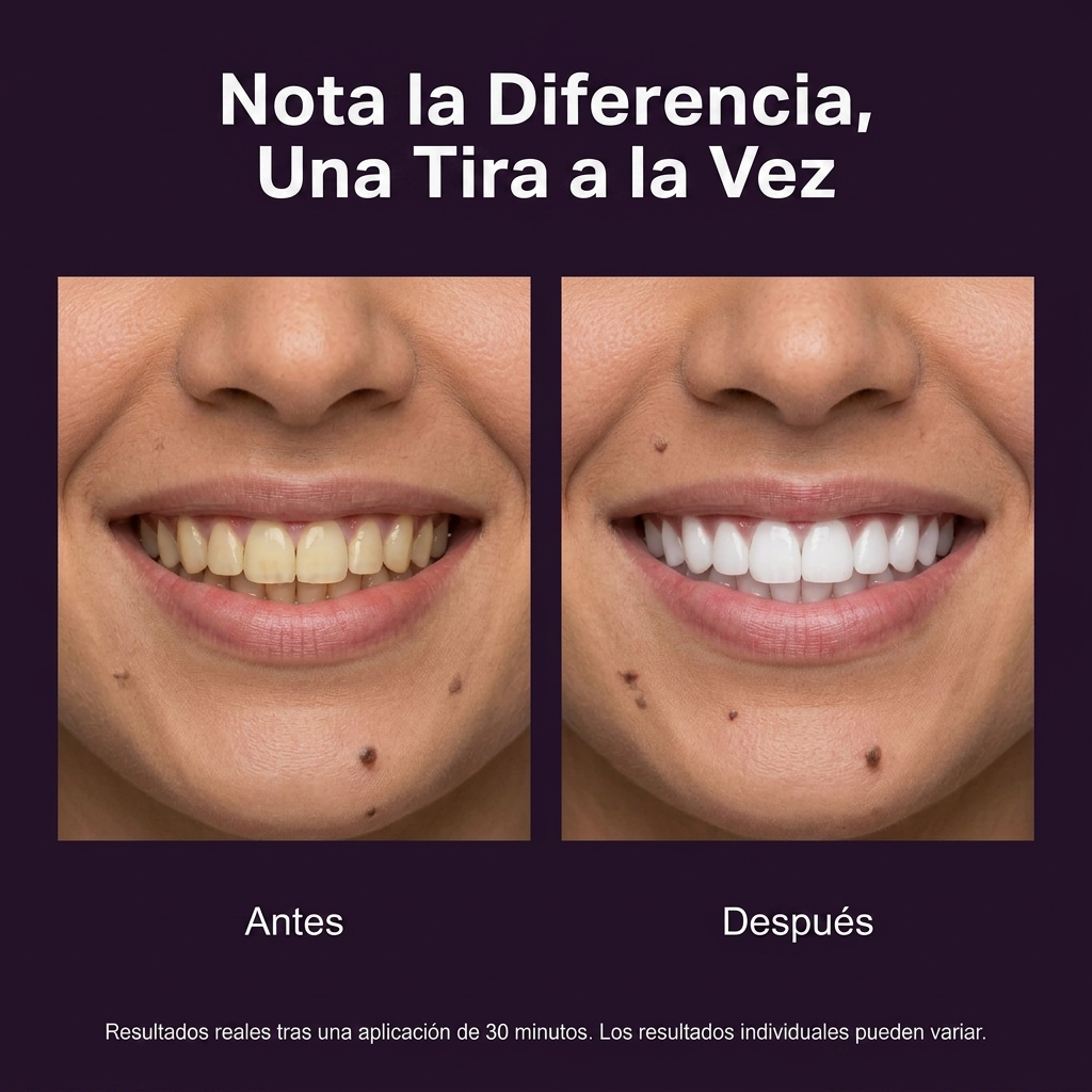 Tiras Moradas V34 para Dientes Más Blancos