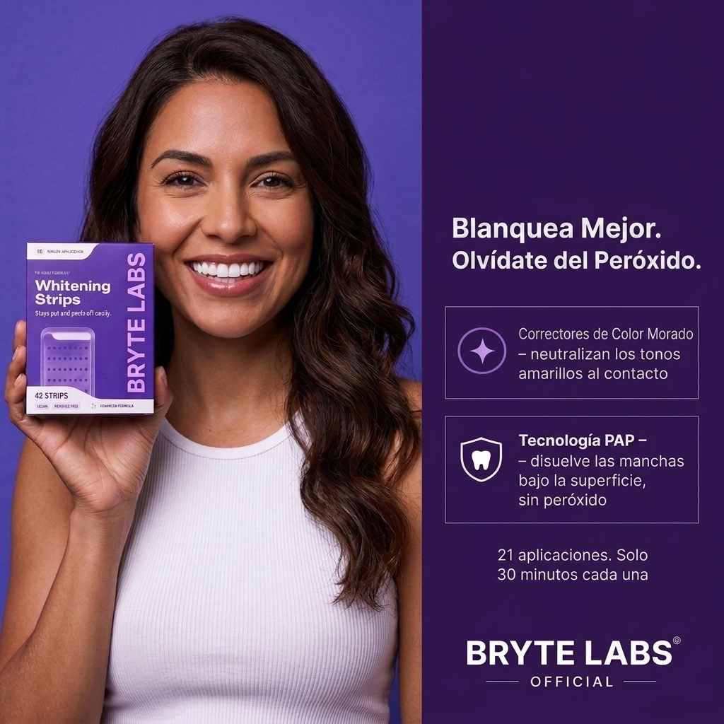 Tiras Moradas V34 para Dientes Más Blancos