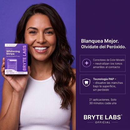 Tiras Moradas V34 para Dientes Más Blancos